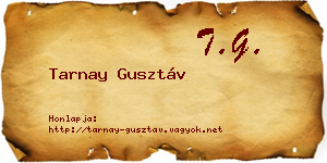 Tarnay Gusztáv névjegykártya