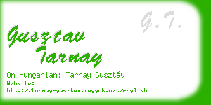 gusztav tarnay business card